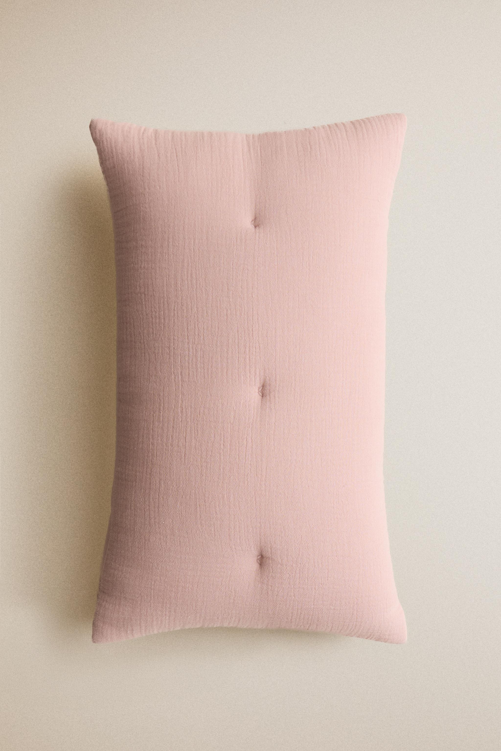 HOUSSE DE COUSSIN EN GAZE UNIE POUR ENFANT